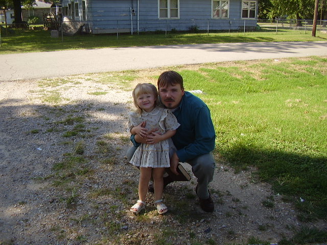Camryn and Daddy going to church